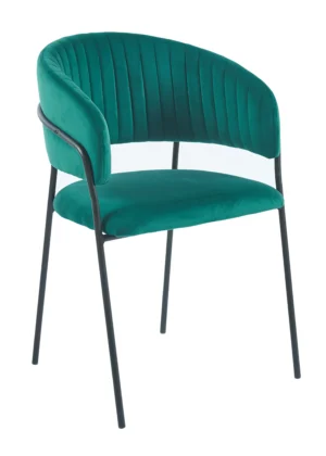 silla tapizada verde isa