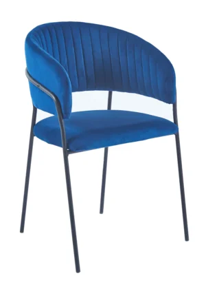 silla terciopelo azul isa