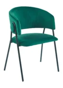 silla tapizada tina verde