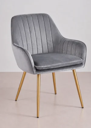 Silla de comedor de terciopelo