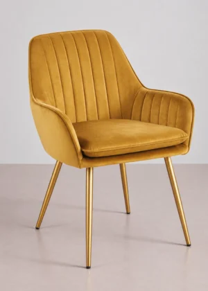 Silla Bellagio con patas doradas
