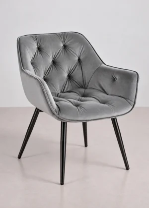 Silla tapizada con reposabrazos