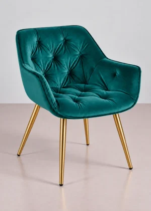 Silla de comedor con patas doradas