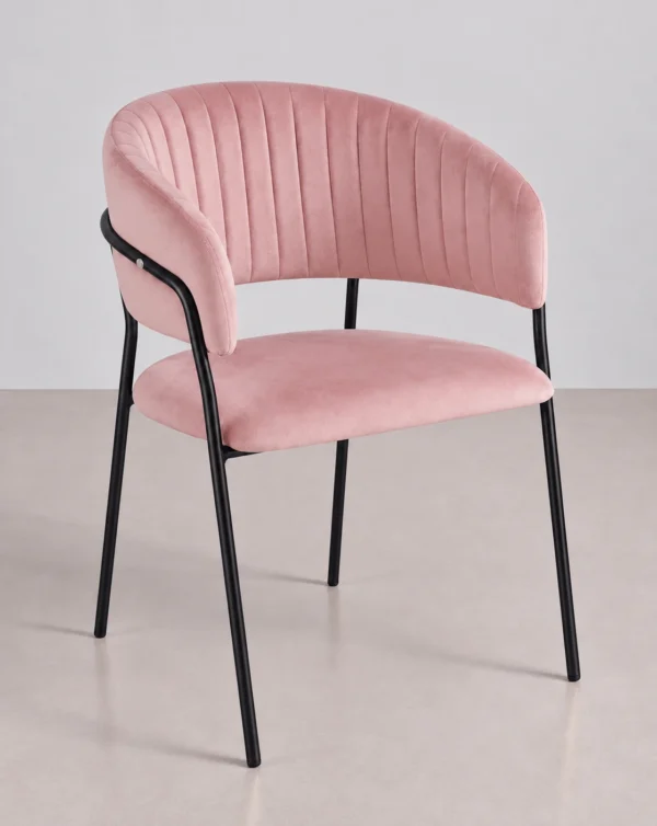 Élégante chaise rembourrée de velours