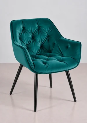 Silla tapizada de salón velvet