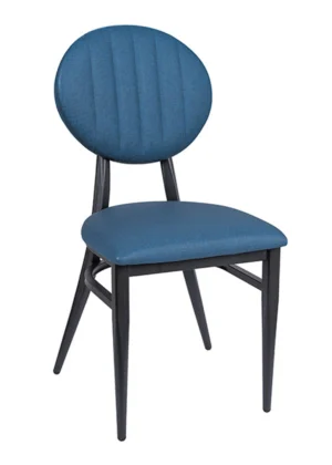 silla tapizada comedor nevada azul