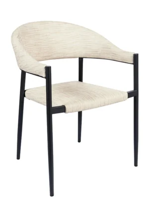 silla reposabrasos acolchada lino