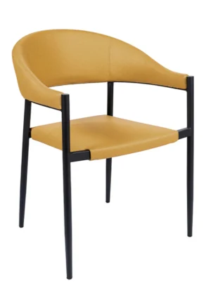 silla reposabrasos acolchada kiro mostaza