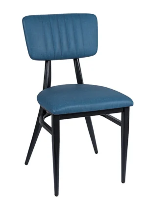 silla acolchada comedor boreal azul