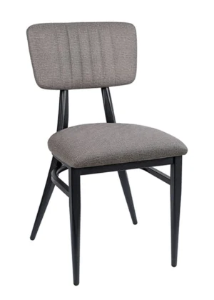 silla acolchada comedor boreal gris