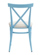chaise rembourrée bleue design salle à manger