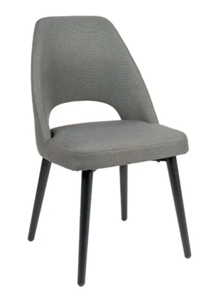 silla tapizada liria acolchada gris