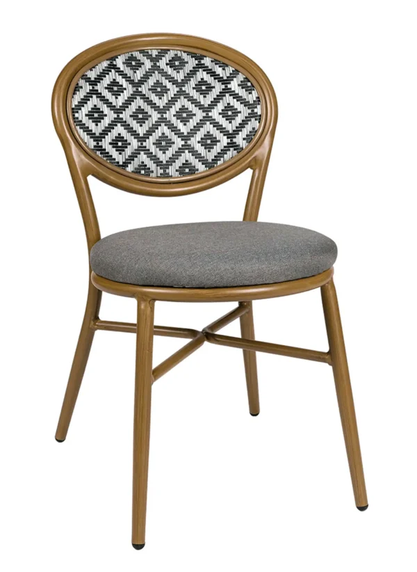 chaise rembourrée praga grise