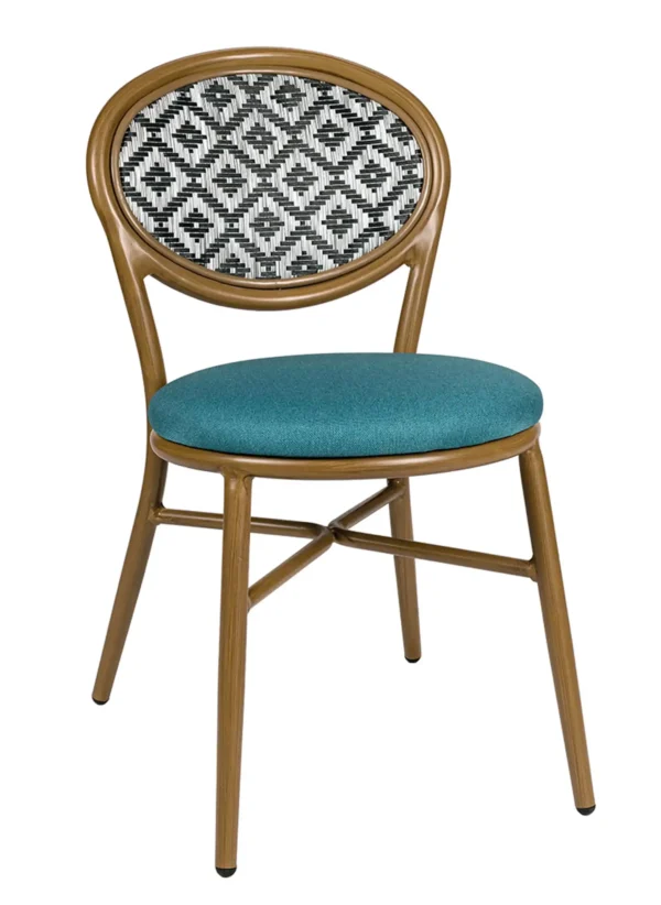 chaise rembourrée praga marine