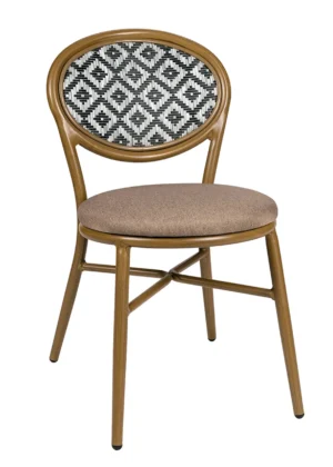 silla acolchada praga taupe