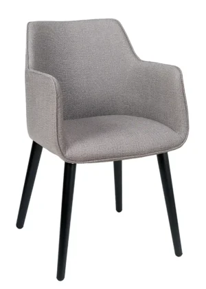 silla acolchada reposabrazos alpino gris