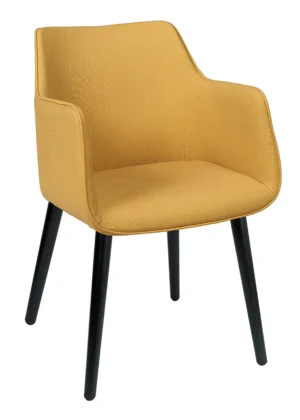 silla acolchada reposabrazos alpino mostaza