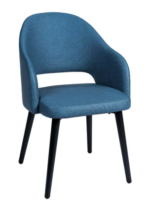 silla acolchada rialto azul