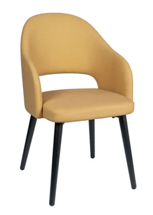 silla acolchada rialto mostaza