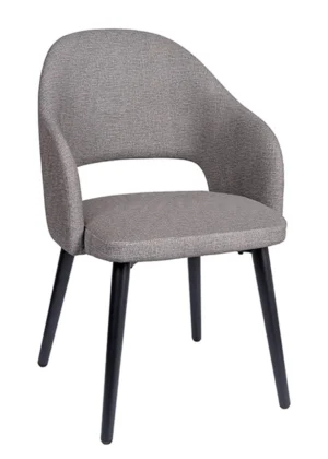 silla acolchada rialto gris