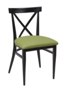 chaise de salle à manger rembourrée verte