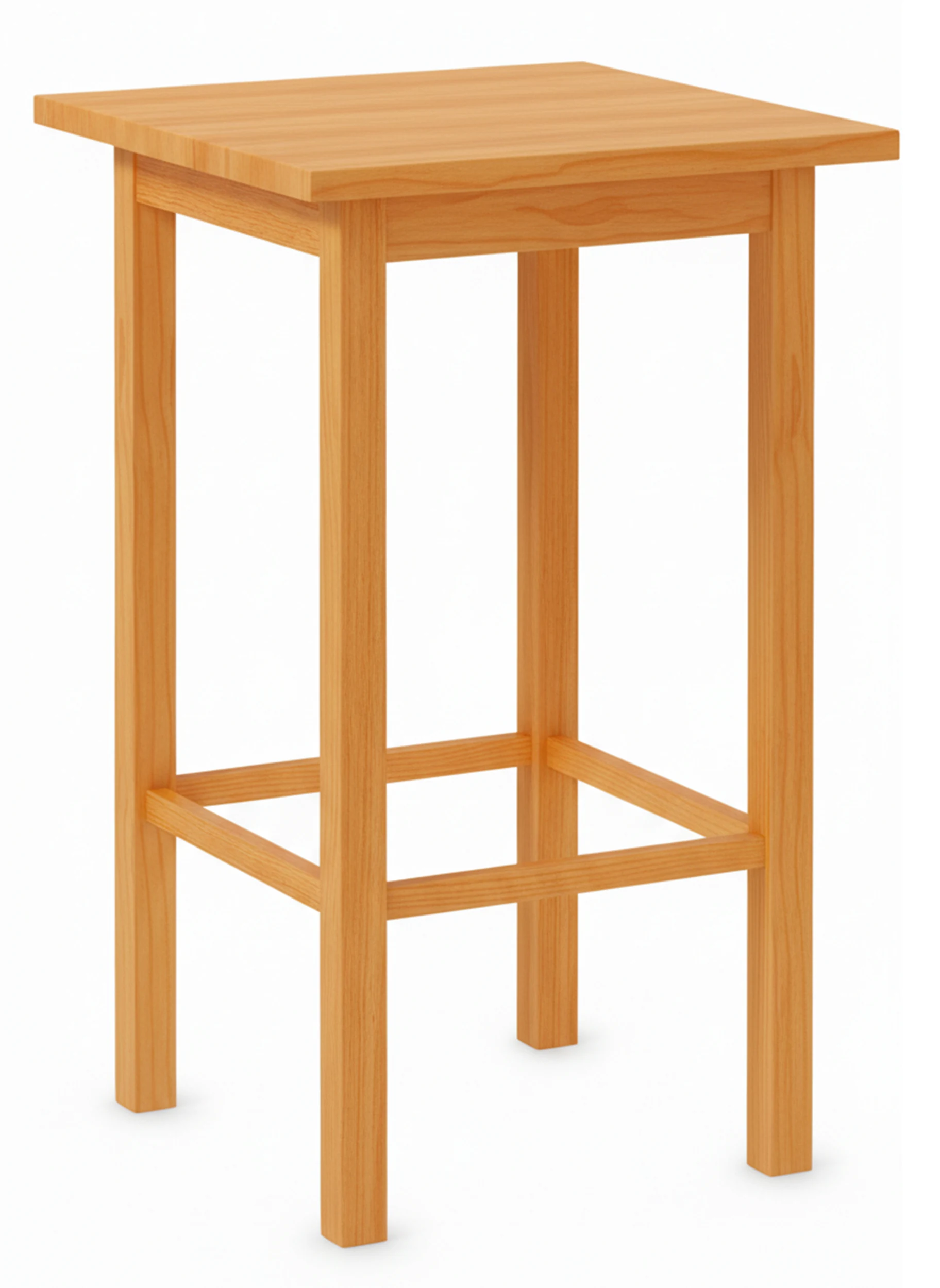 mesa alta cuadrada madera pino miel hosteleria