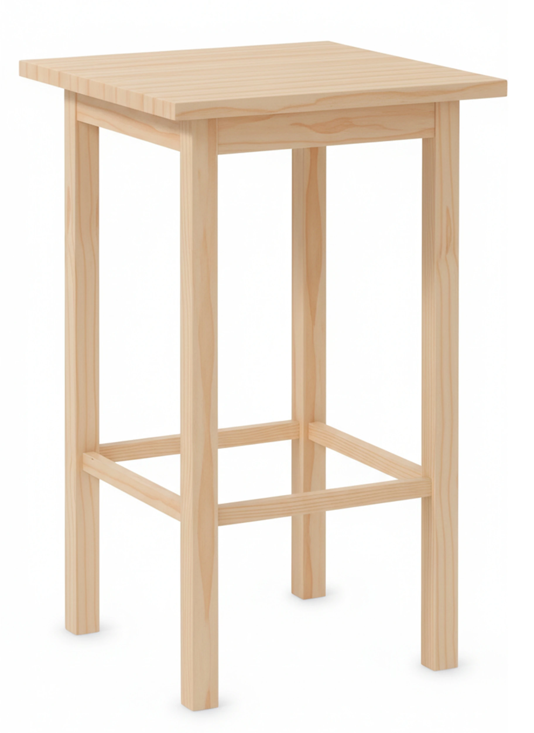 mesa alta cuadrada madera pino natural hosteleria