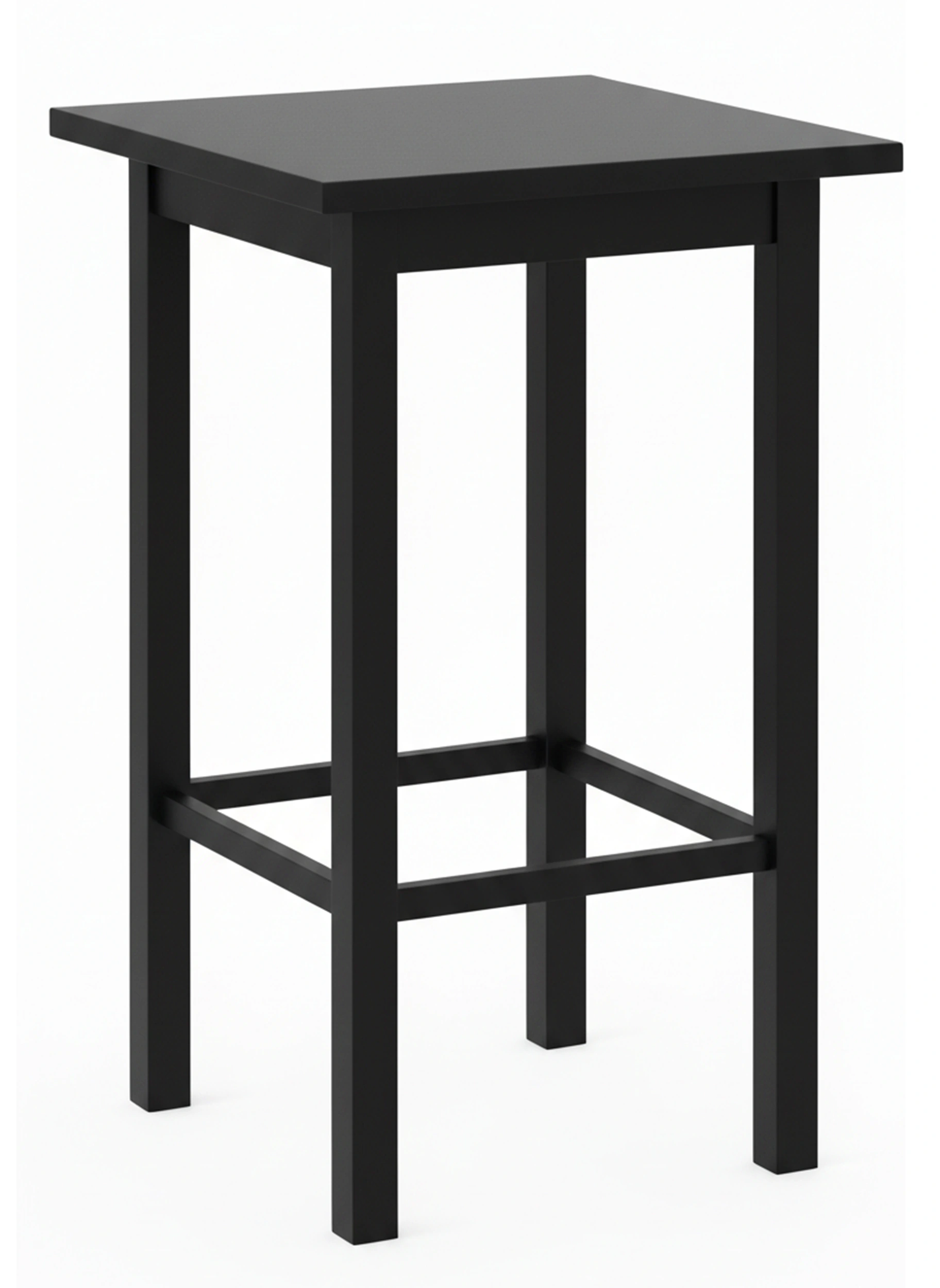 mesa alta rectangular madera pino negro hosteleria