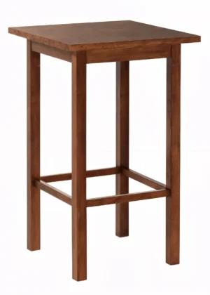 mesa alta cuadrada madera nogal hosteleria