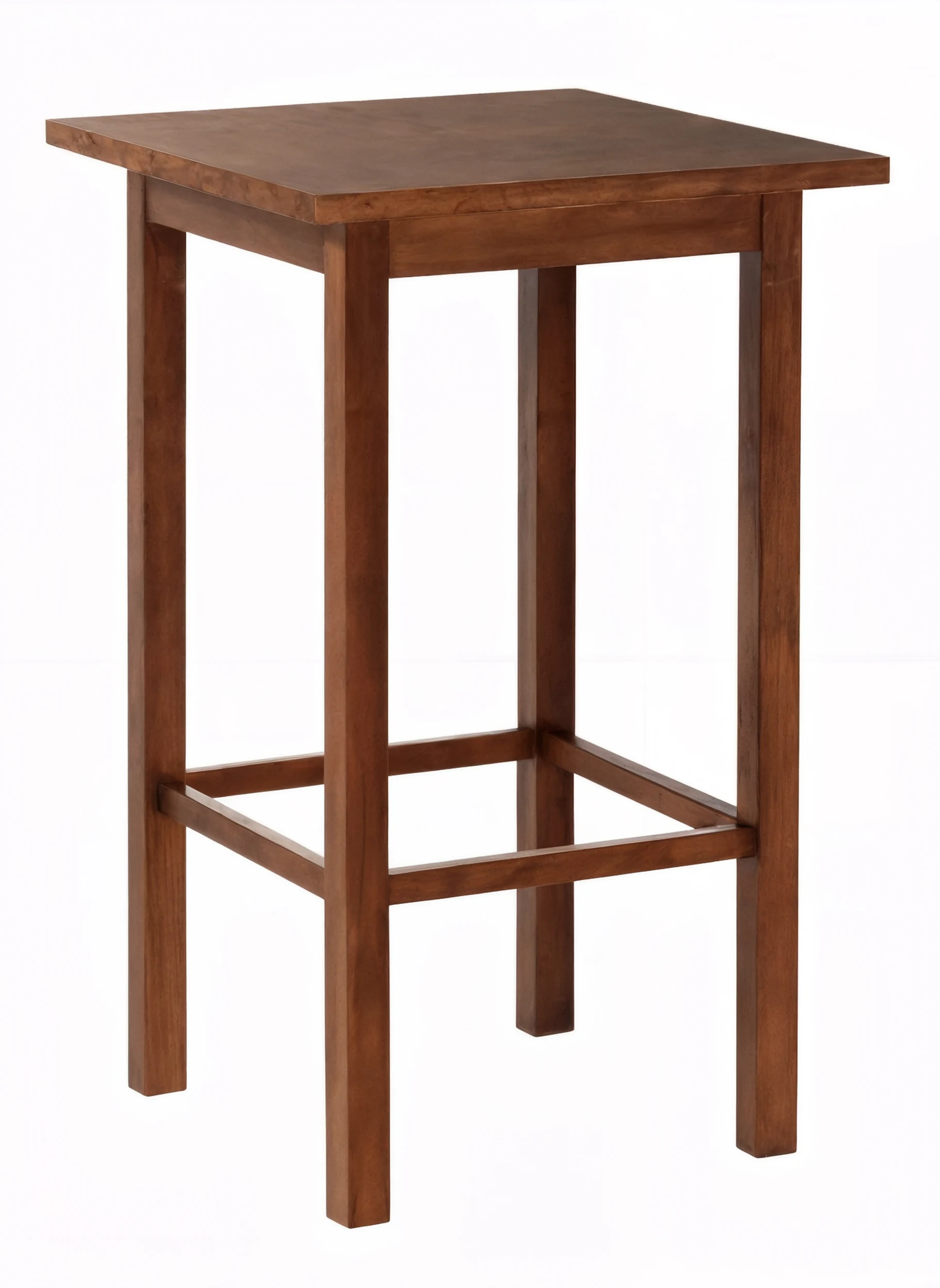 mesa alta cuadrada madera nogal hosteleria