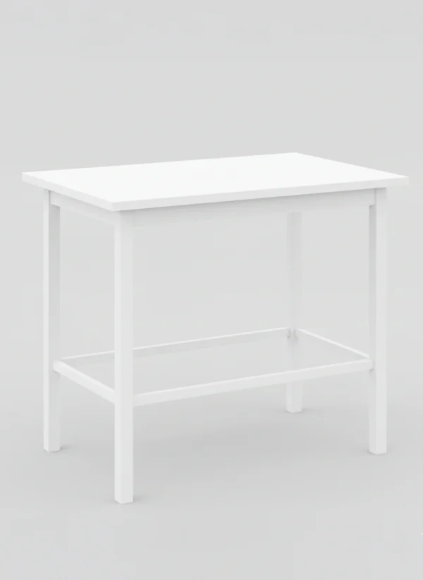 table haute rectangulaire en pin blanc CHR