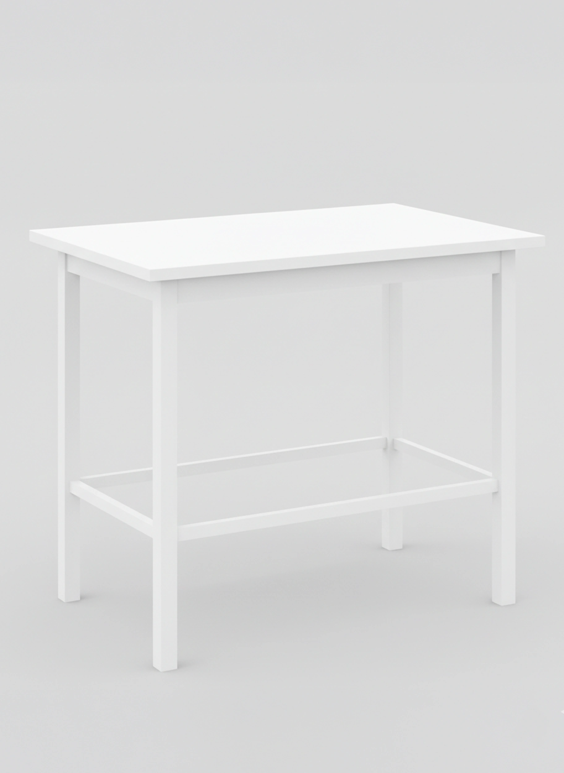 mesa alta rectangular madera pino blanco hosteleria