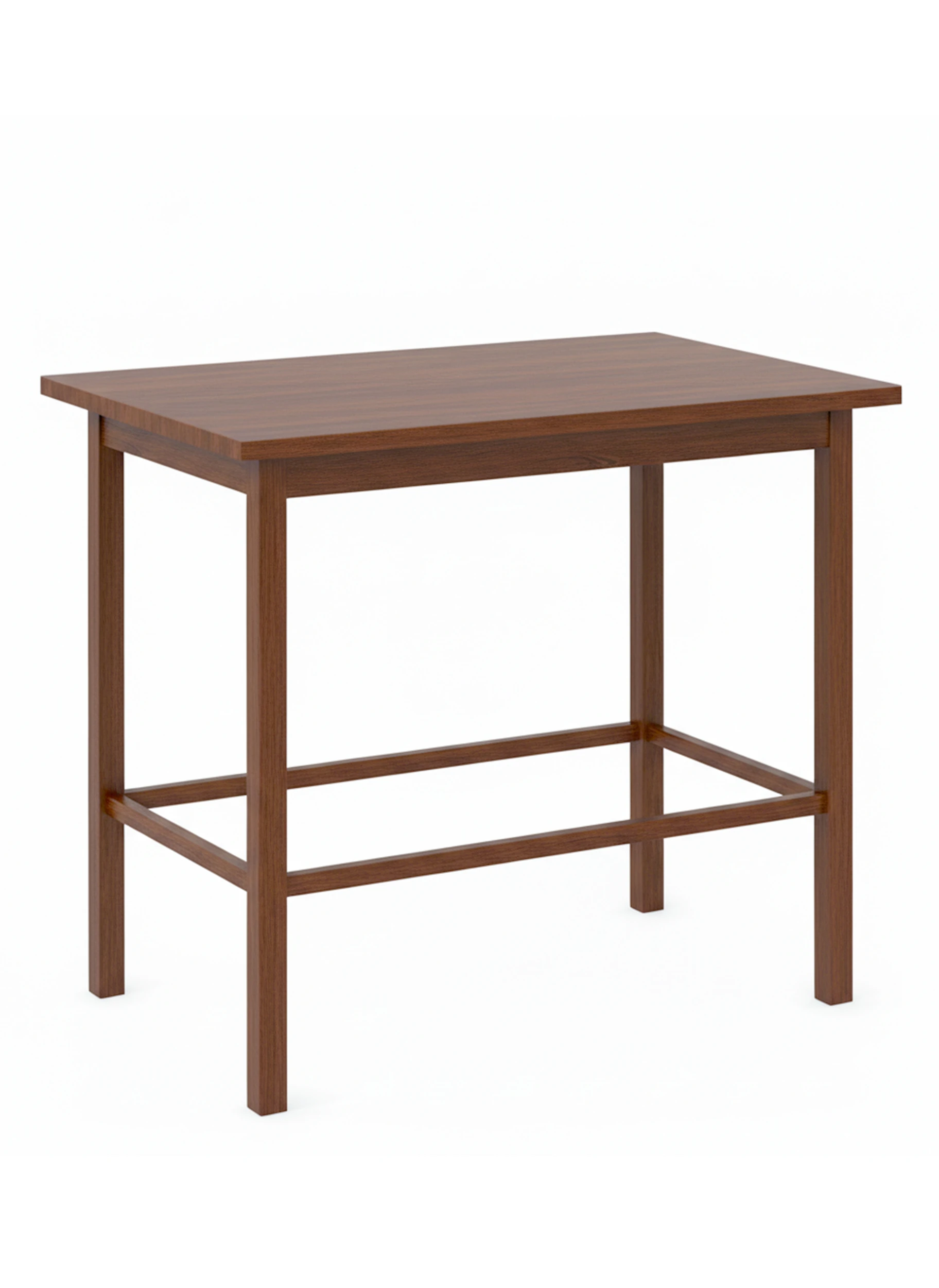 mesa alta rectangular madera pino nogal hosteleria