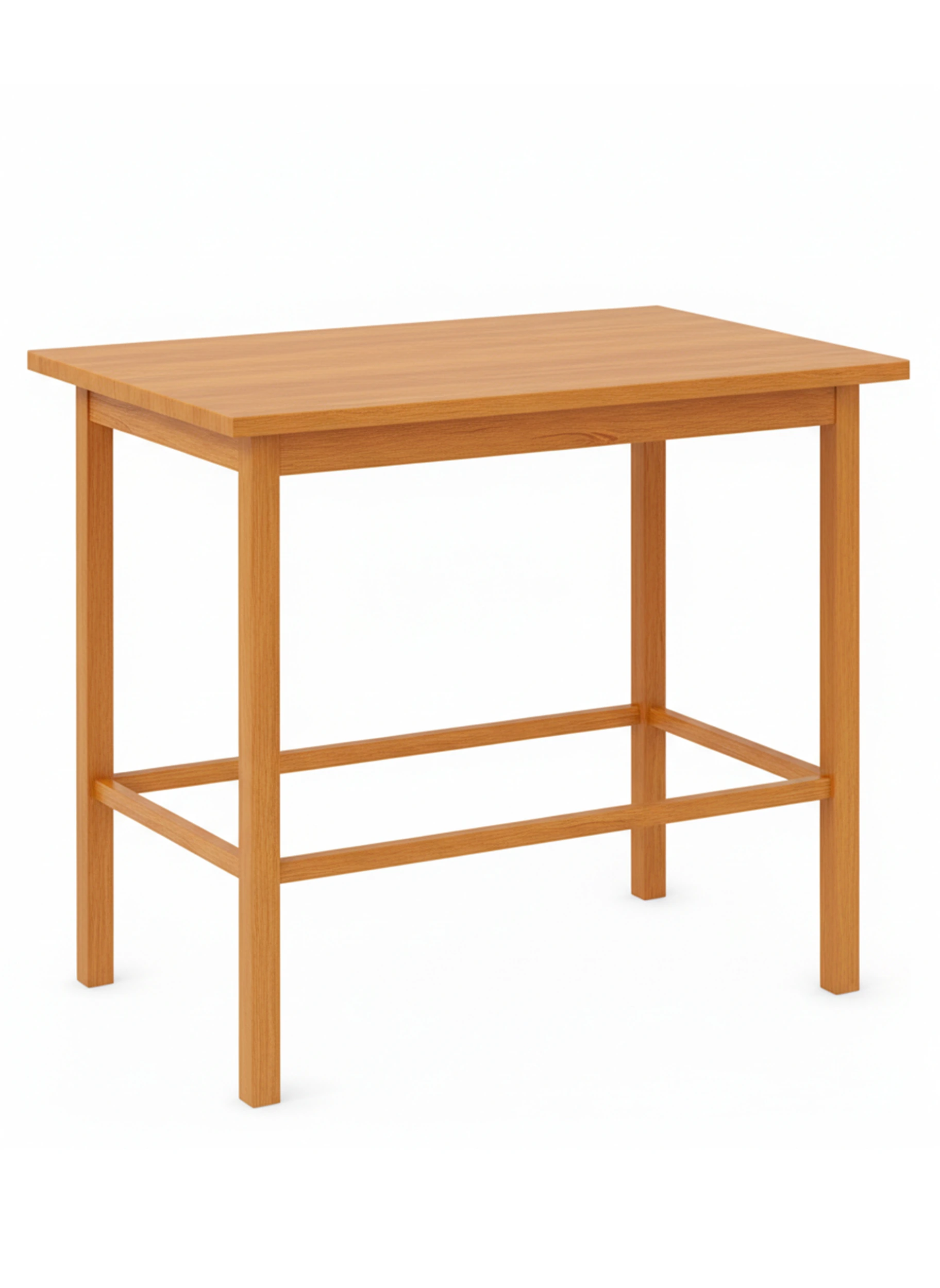 mesa alta rectangular madera pino miel hosteleria