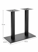 double piètement de table de salle à manger