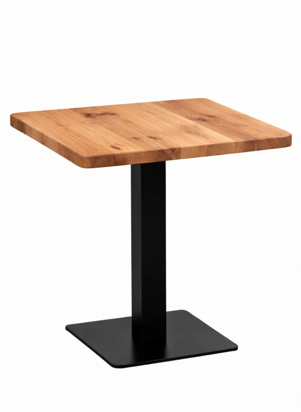 table de bar carrée bois massif noyer américain