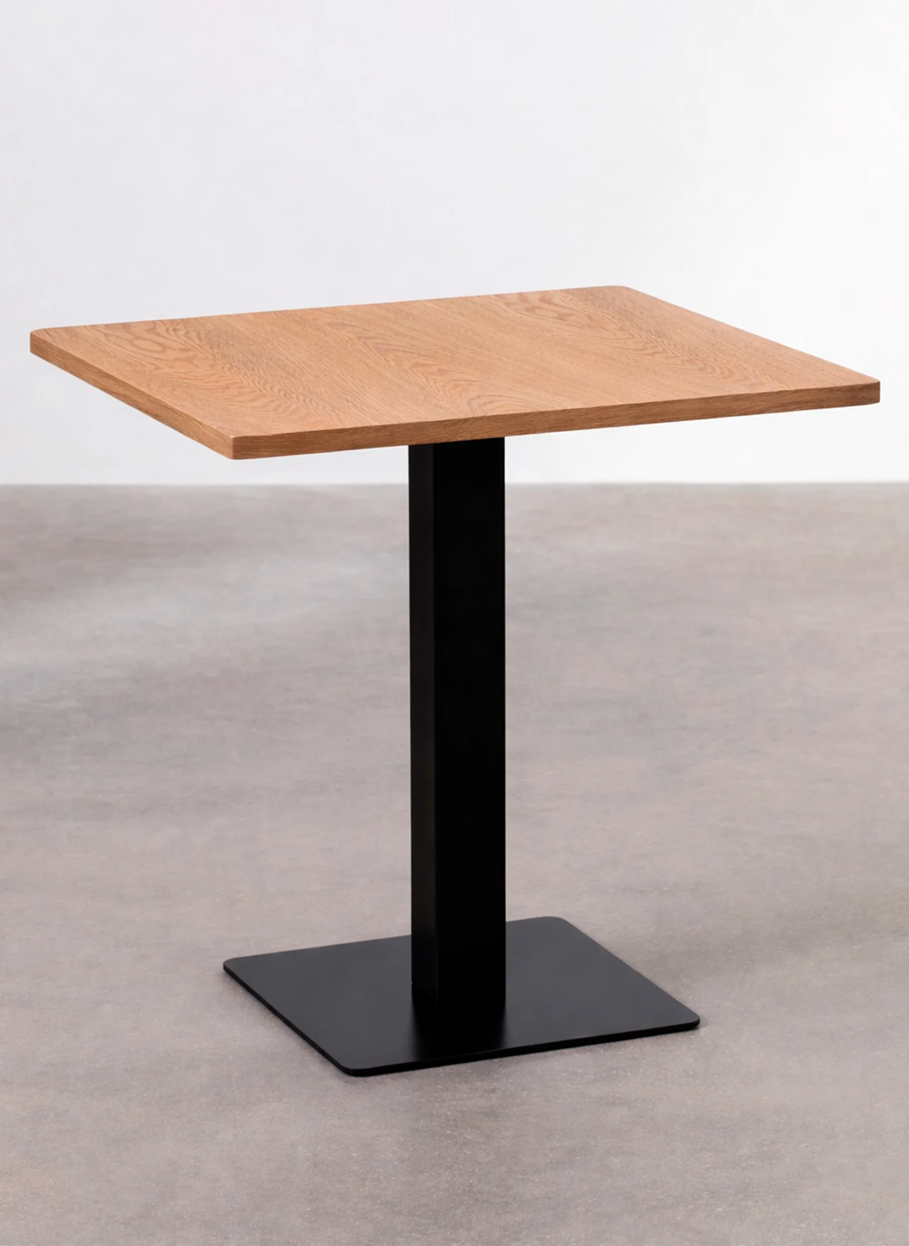 mesa cuadrada pie central