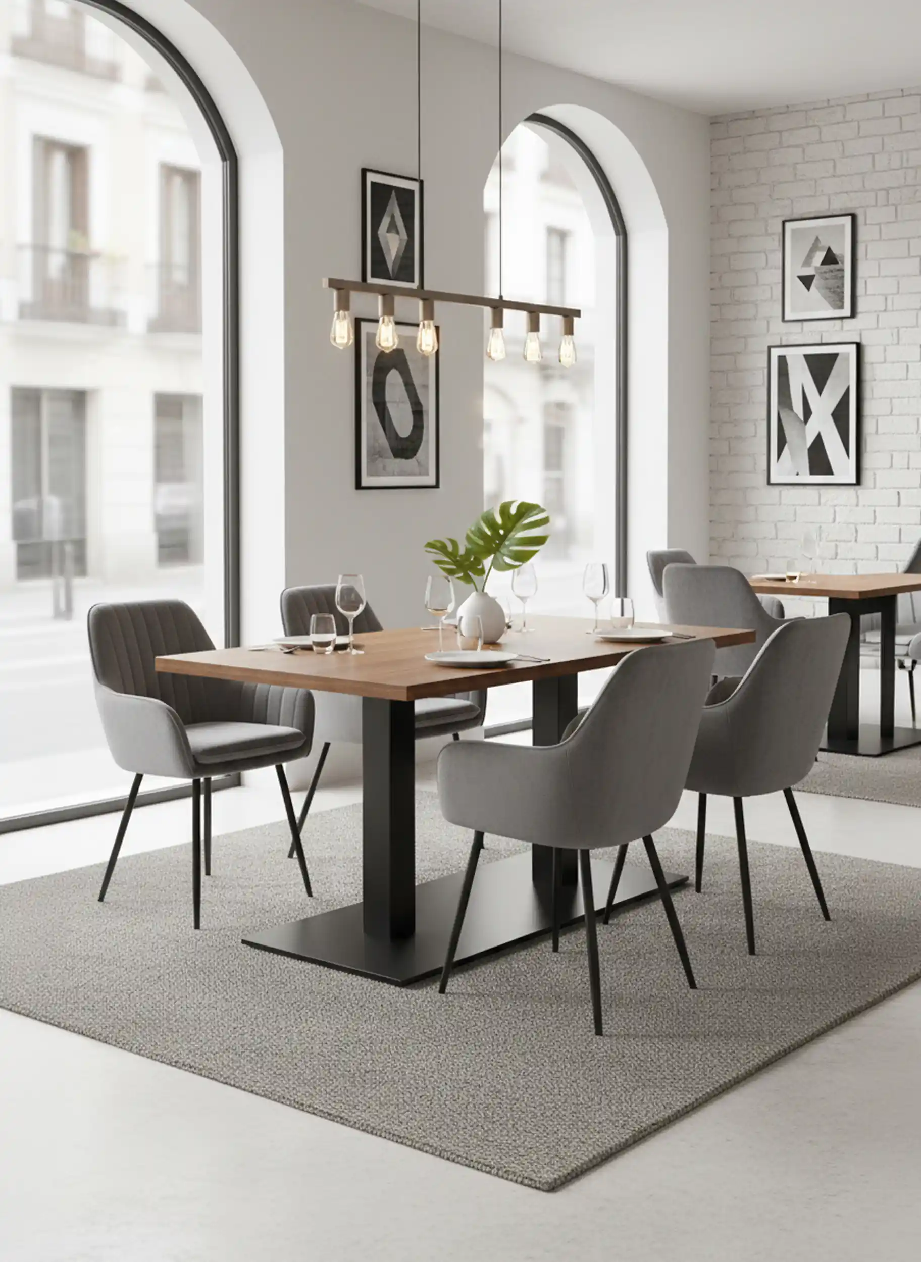 sillas y mesa comedor rectangular