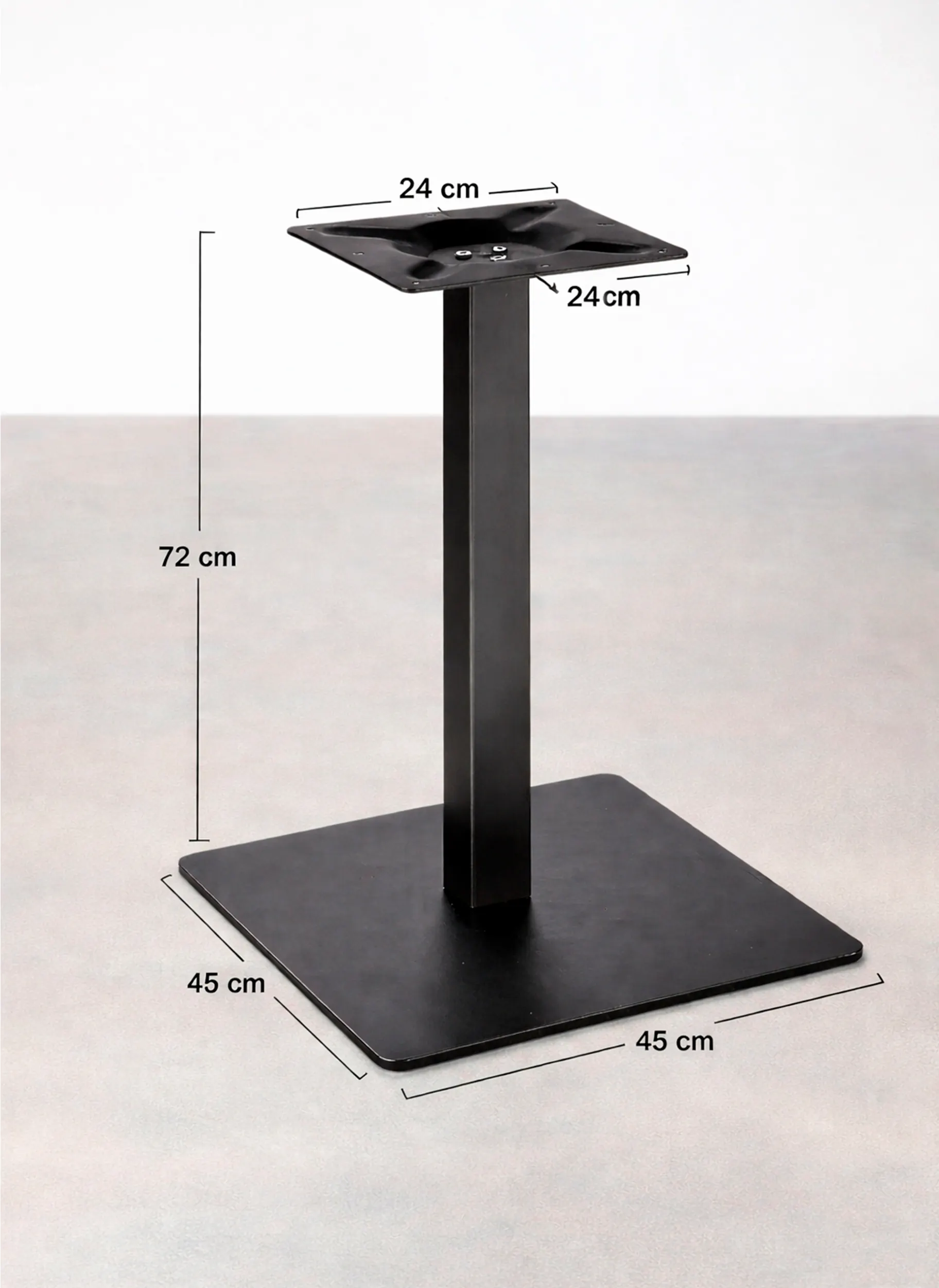 base de mesa cuadrada