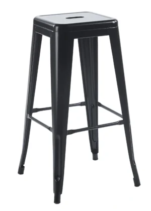 taburete alto negro