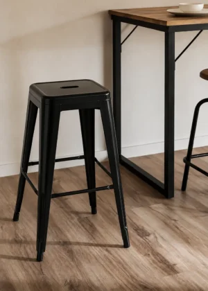 taburete alto industrial vintage