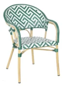 silla reposabrazos exterior verde