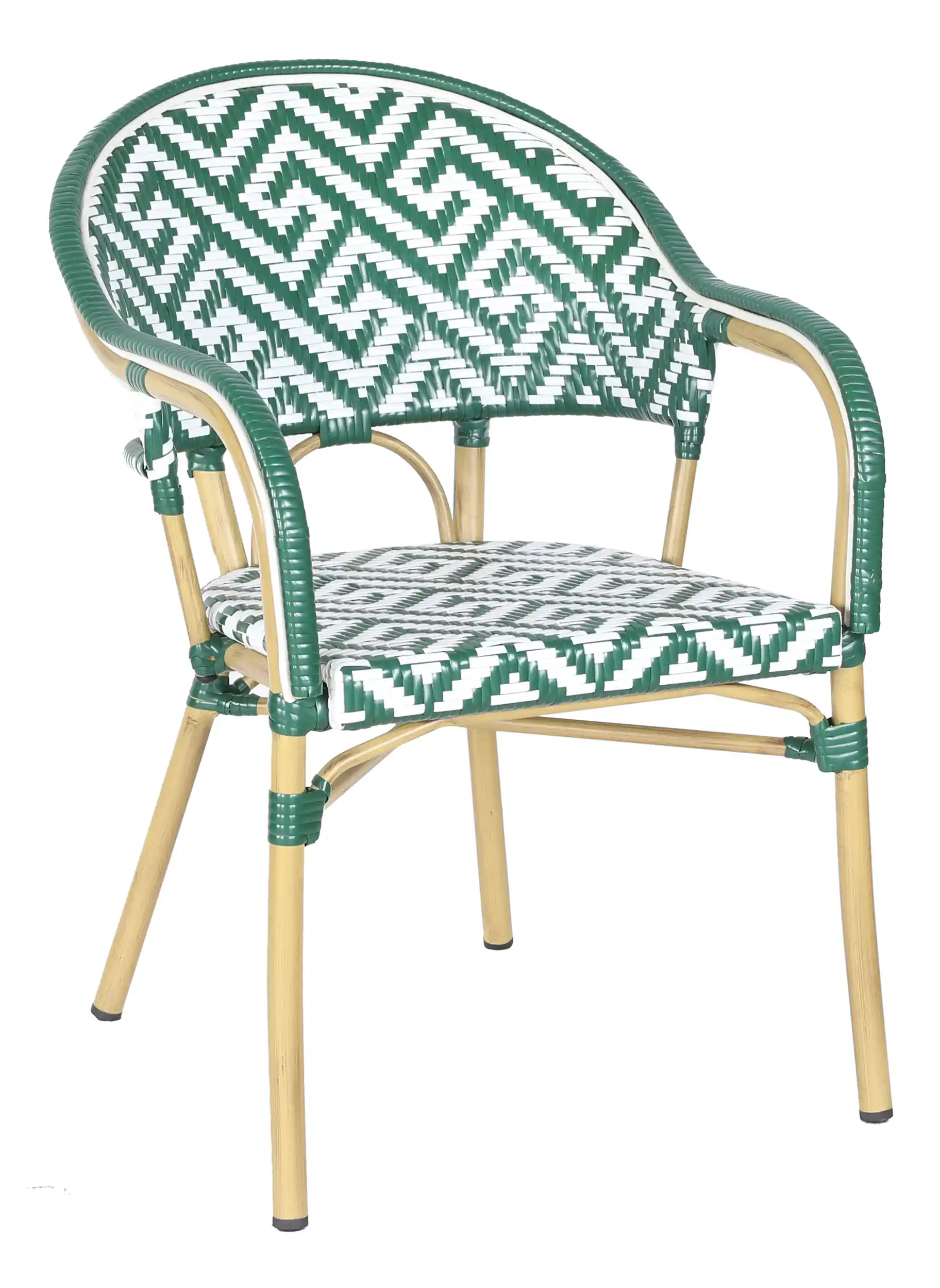 silla reposabrazos exterior verde