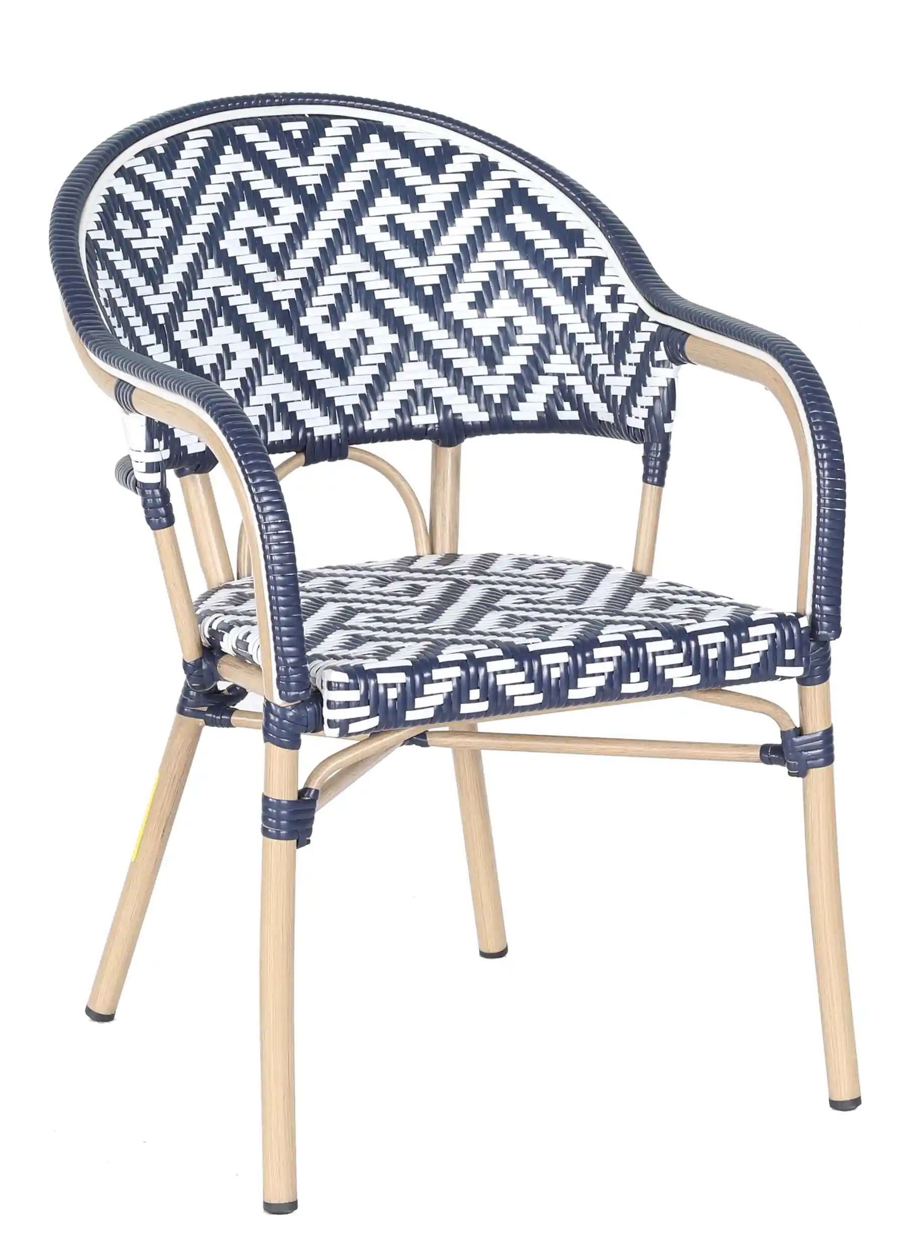 silla reposabrazos exterior azul