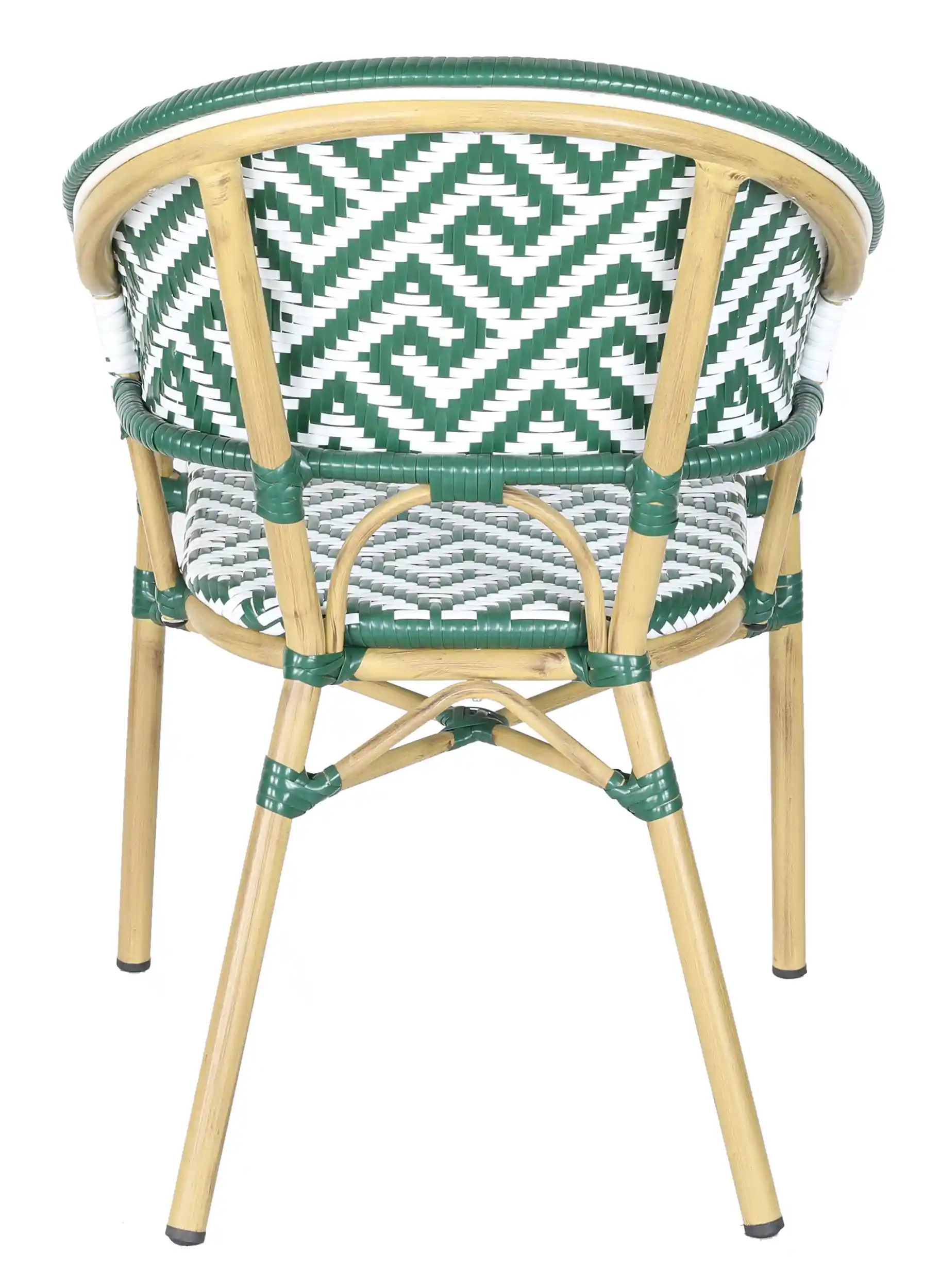 silla patio ratan sintetico verde