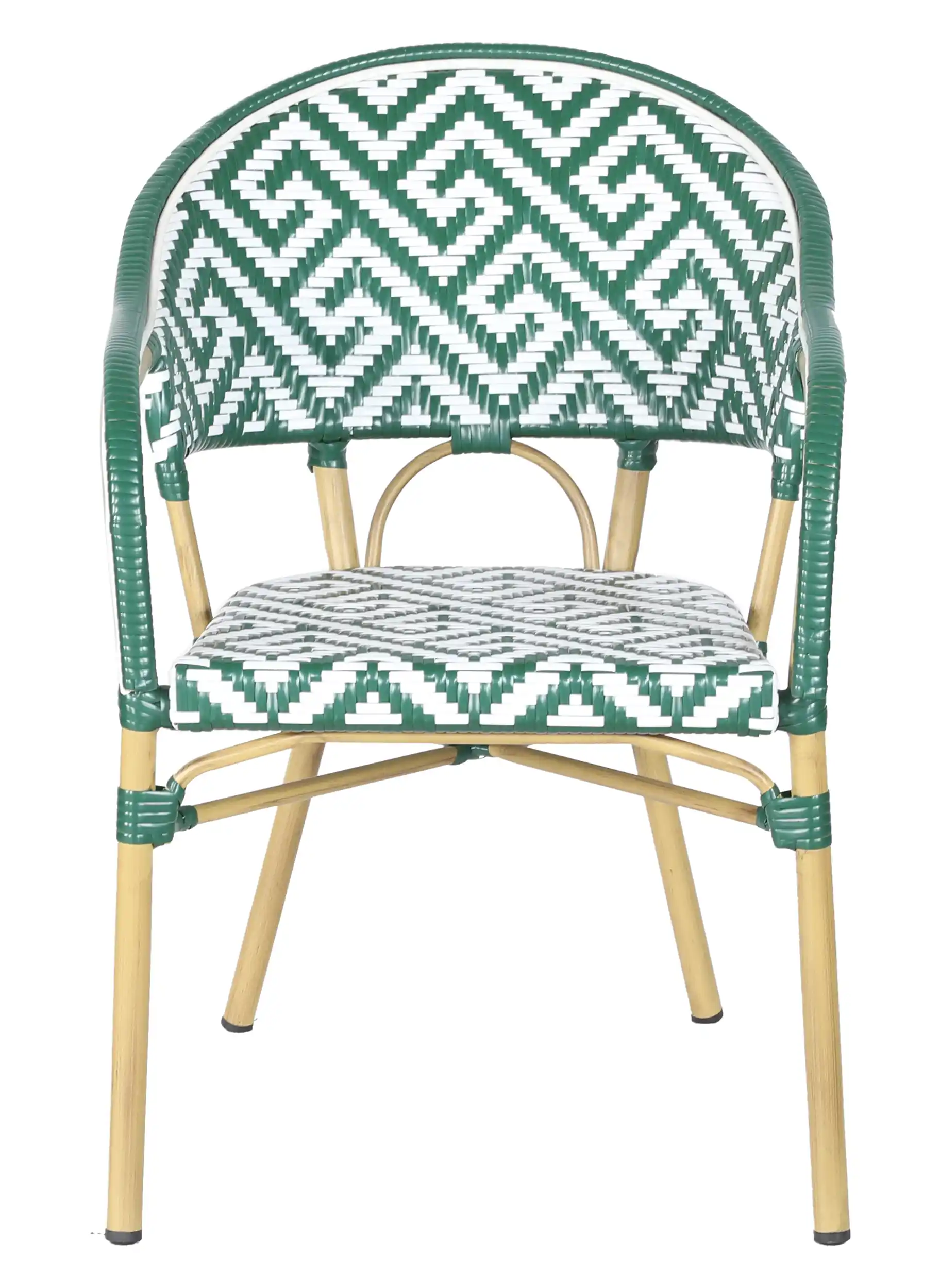 silla terraza reposabrazos exterior verde