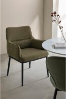 sillon comedor tapizado verde oliva