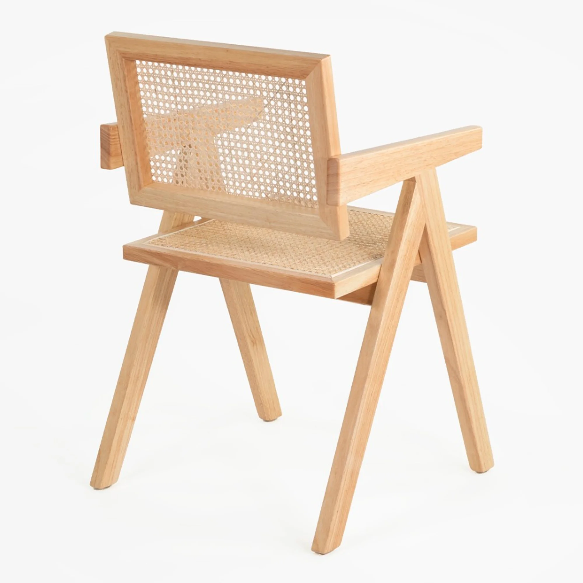 Silla Profesional de Madera y Ratán Oslo con Reposabrazos - Imagen 4