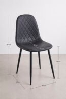 dimensions chaise rembourrée noire