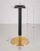 dimensions piètement central de table haute